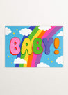 A beautiful greeting card with the word Baby! across it!